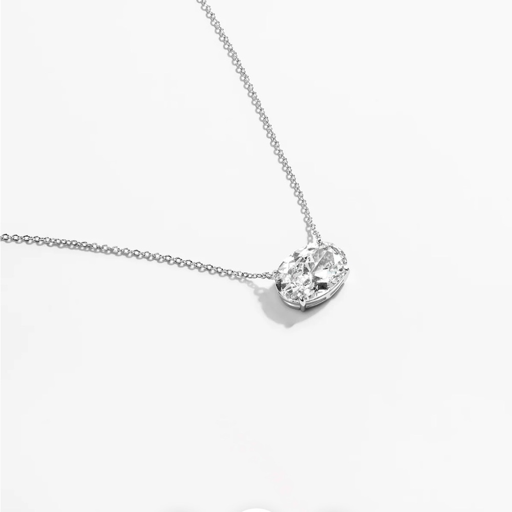 Melinda Maria Pink/Silver Oval Necklace - Picture 4 of 5